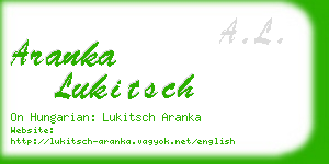 aranka lukitsch business card